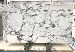  white marble kitchen floor tile arabescato wall slab